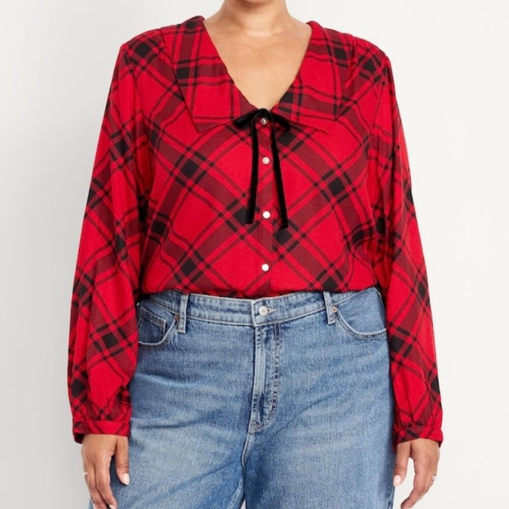 Crepe Button-Down Top